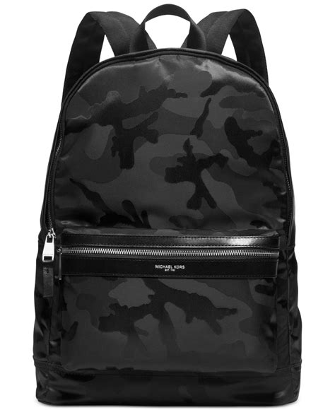 michael kors striped backpack|michael kors black camo backpack.